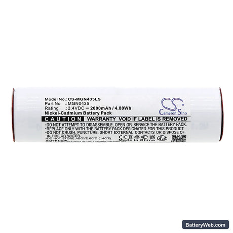 Saft 805565 Replacement Battery, 2.4V, 2000mAh, Ni-CD 3