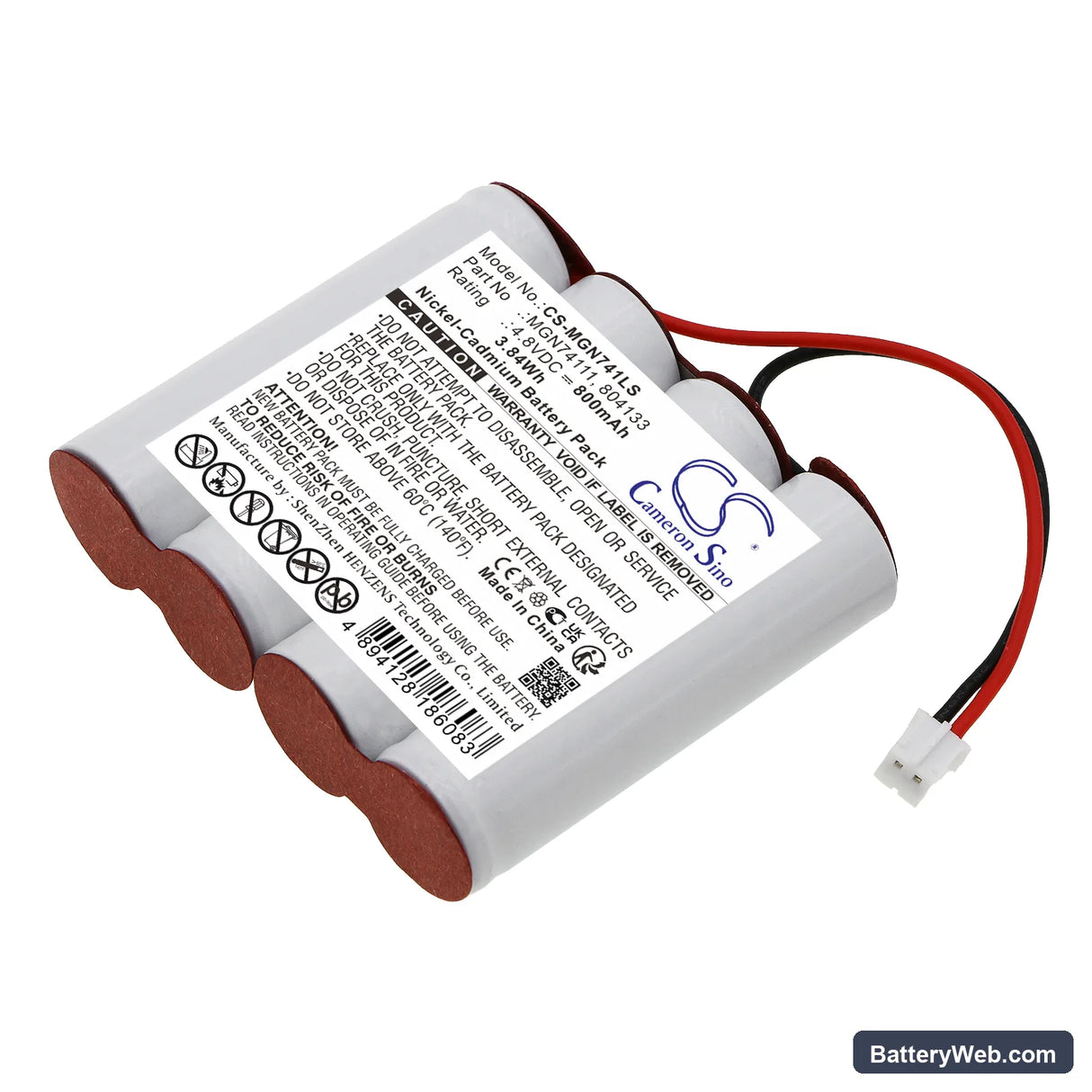 LUMINOX Planet D Replacement Battery, 4.8V, 800mAh, Ni-CD 1