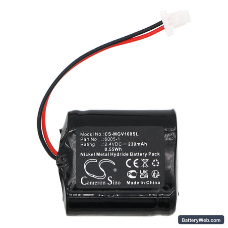 Magura Vyron ver.1 Replacement Battery, 2.4V, 230mAh, Ni-MH 3