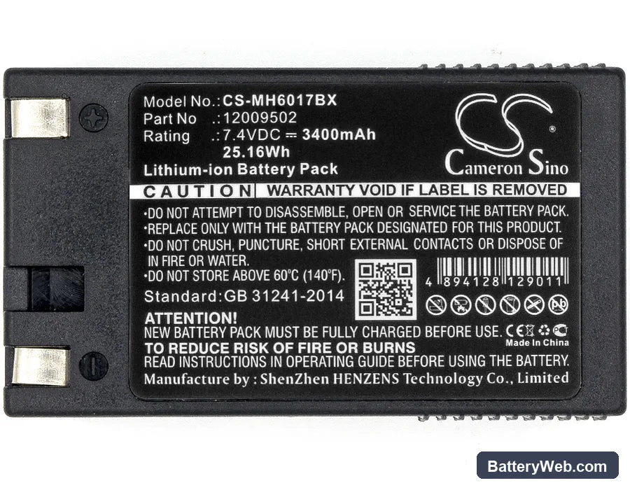 PathFinder 6032 Replacement Battery, 7.4V, 3400mAh, Li-ion 3