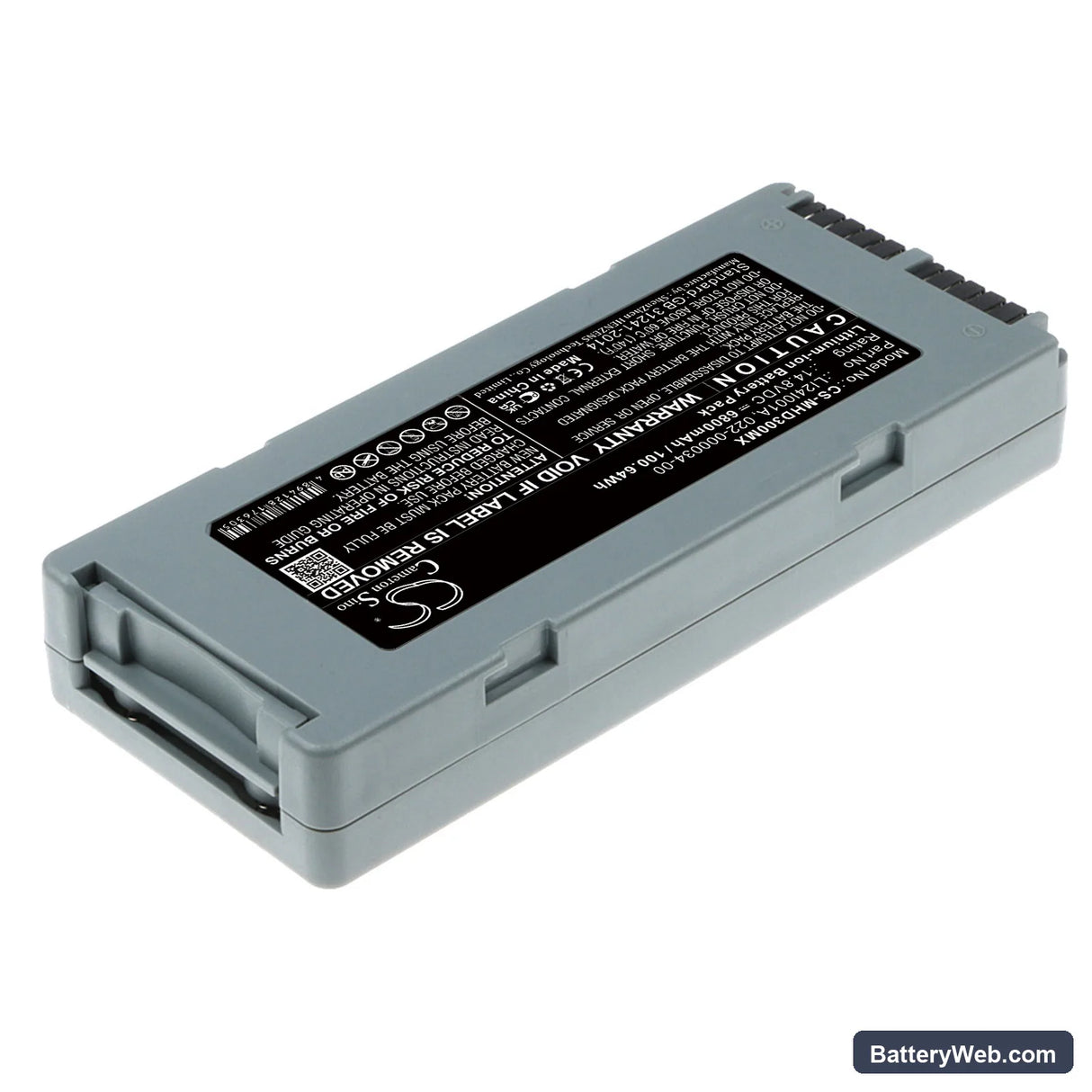 Mindray BeneHeart D3 Replacement Battery, 14.8V, 6800mAh, Li-ion 2