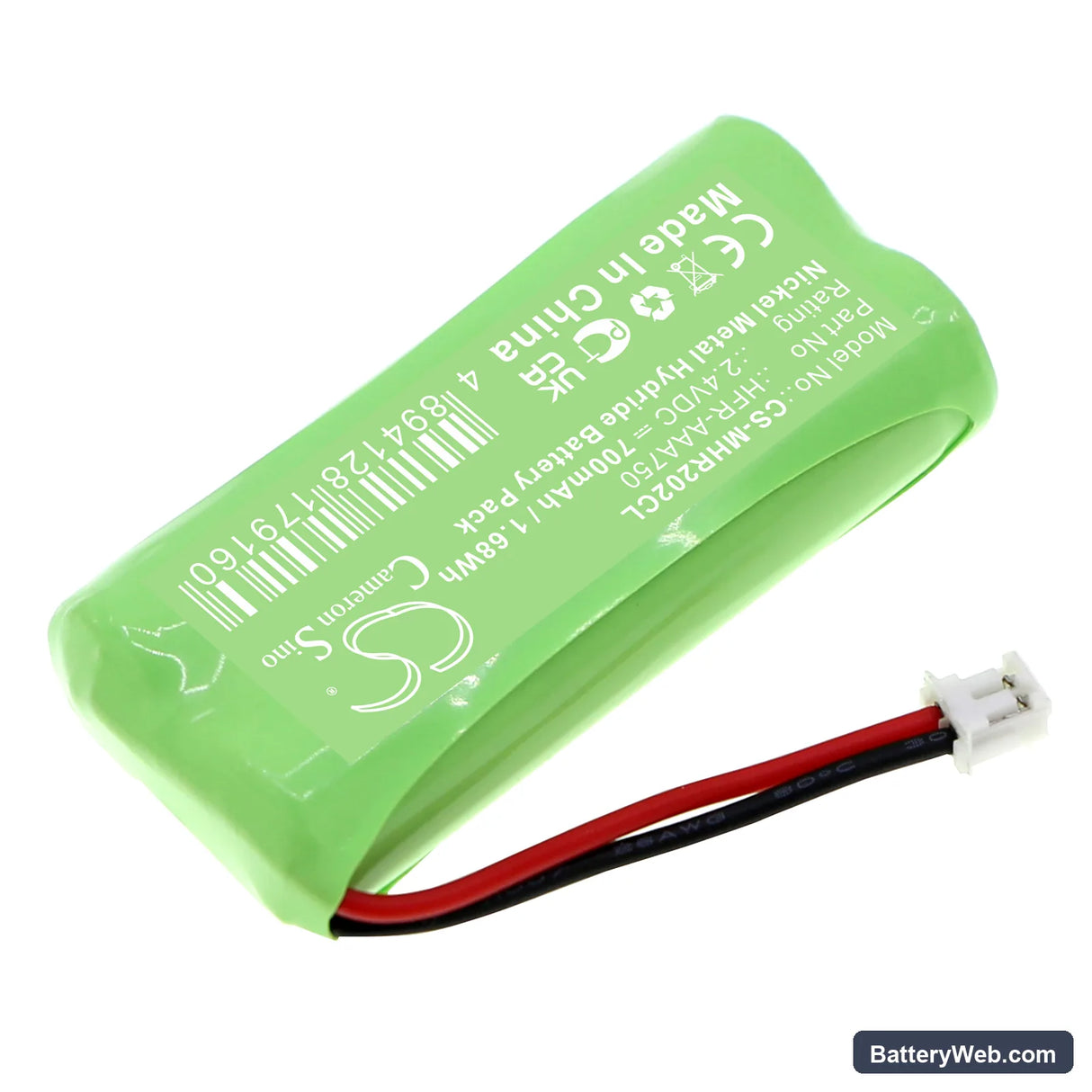Motorola O201C Replacement Battery, 2.4V, 700mAh, Ni-MH 2