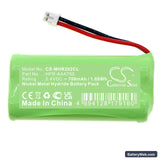 Motorola O201C Replacement Battery, 2.4V, 700mAh, Ni-MH 3