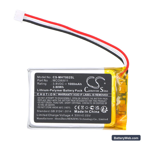 Microsoft TLL-00002 Replacement Battery, 3.8V, 1000mAh, Li-Polymer 3