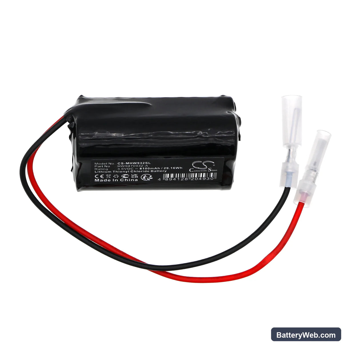 Motoman HW9470932-A Replacement Battery, 3.6V, 8100mAh, Li-SOCl2 3
