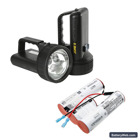 Tiga IL800 Replacement Battery, 6V, 4000mAh, Ni-CD 6