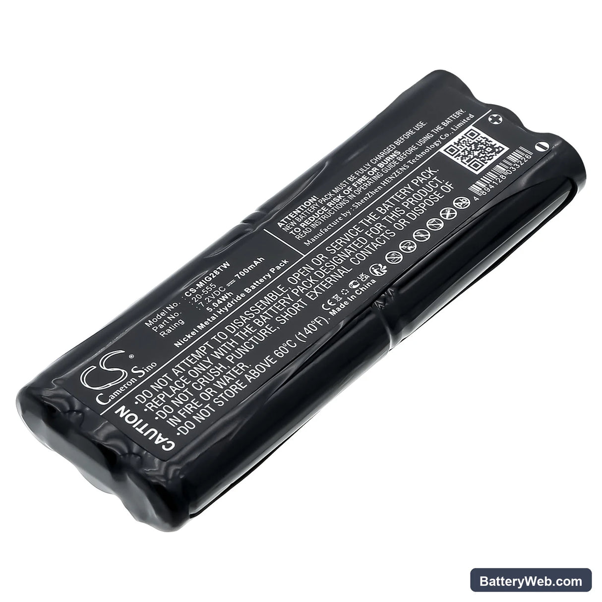 Midland G-28 Replacement Battery, 7.2V, 700mAh, Ni-MH 1