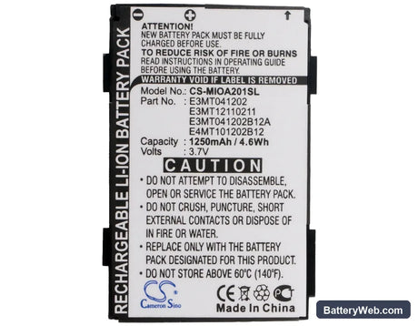 Medion MDPNA 15000 Replacement Battery, 3.7V, 1250mAh, Li-ion 5
