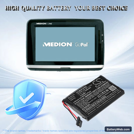 DUNLOP NAVI 6000 Replacement Battery, 3.7V, 1250mAh, Li-ion 6