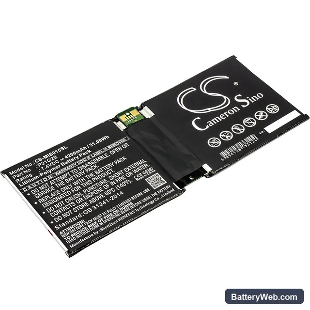 Microsoft Surface 2 RT2 1572 Replacement Battery, 7.4V, 4200mAh, Li-Polymer 1