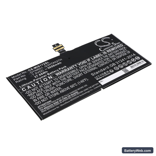 Microsoft Surface 4 Replacement Battery, 7.5V, 5050mAh, Li-Polymer 1