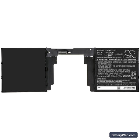 Microsoft Surface book 2 1793 15 Replacement Battery, 11.36V, 5400mAh, Li-Polymer 3