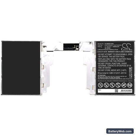 Microsoft Surface Book 2 1835 13.5" Tablet Keyboard Replacement Battery, 11.36V, 5000mAh, Li-Polymer 3