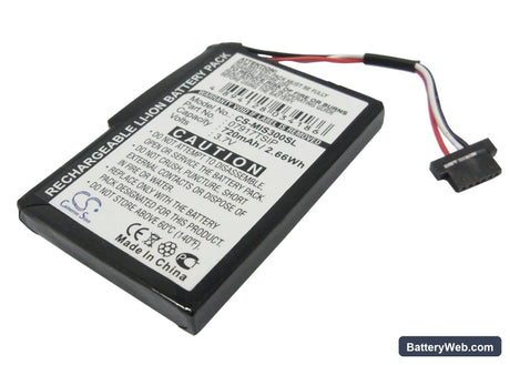 Mitac Mio Spirit 300 Replacement Battery, 3.7V, 720mAh, Li-ion 1