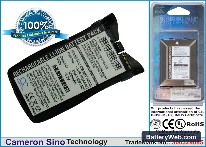 Mitsubishi Trium Replacement Battery, 3.6V, 900mAh, Ni-MH 1