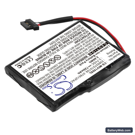 Mitac Mio Moov 150 Replacement Battery, 3.7V, 720mAh, Li-ion 2