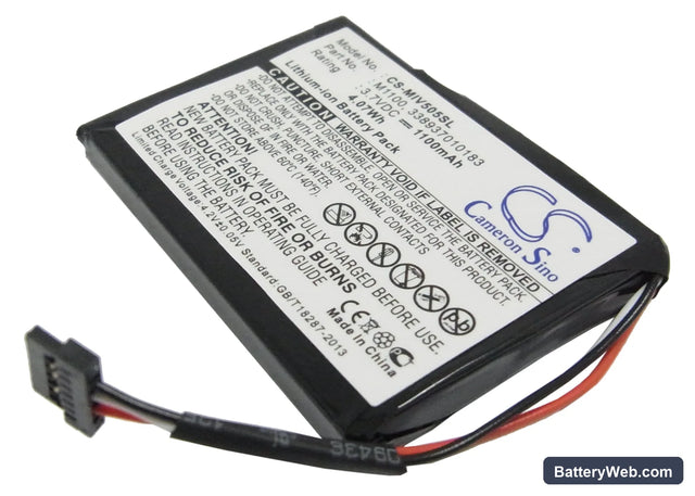 Navman Spirit V505 TV Replacement Battery, 3.7V, 1100mAh, Li-ion 1