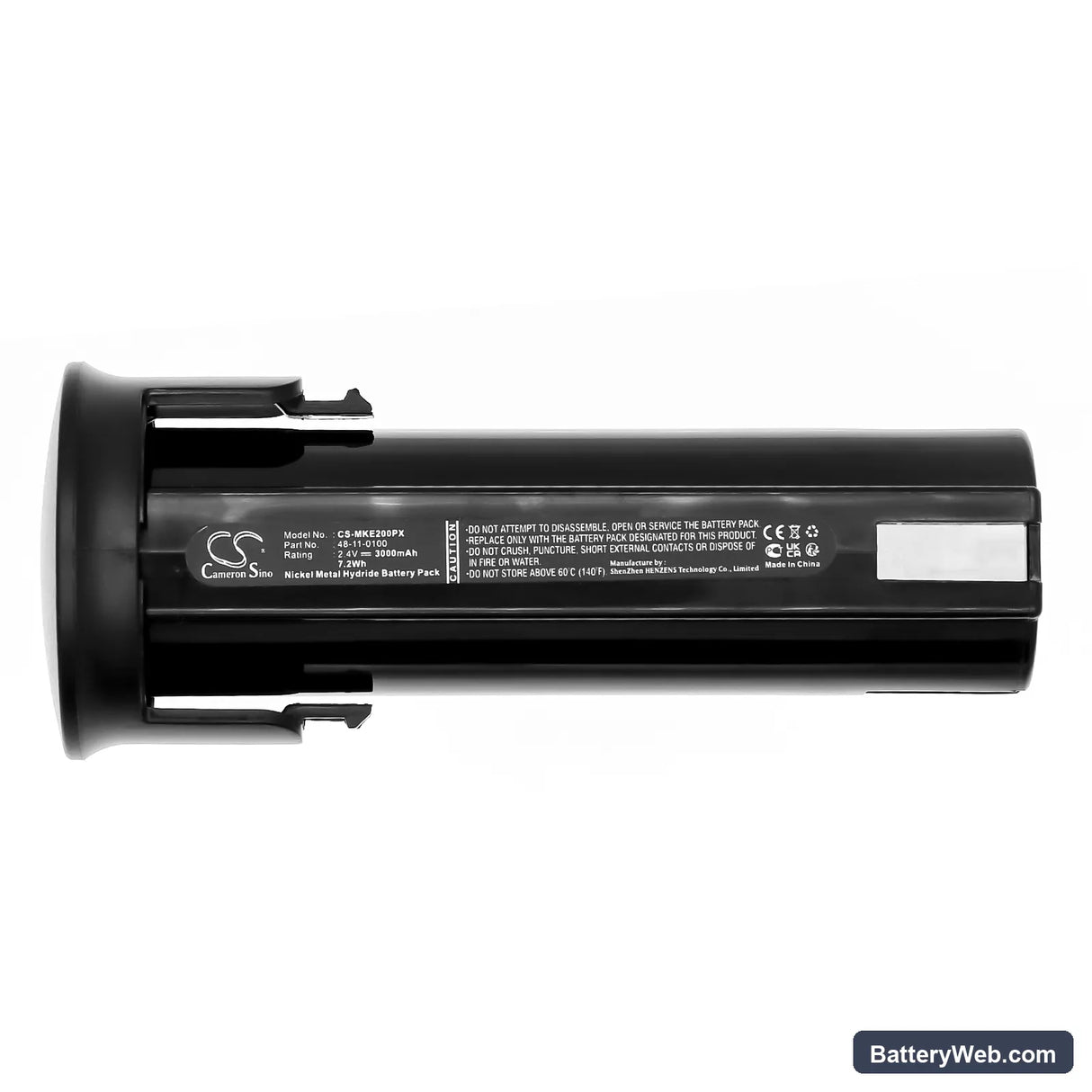Milwaukee 6550-20 Replacement Battery, 2.4V, 3000mAh, Ni-MH 5