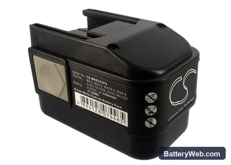 AEG 2000 Replacement Battery, 9.6V, 3300mAh, Ni-MH 1