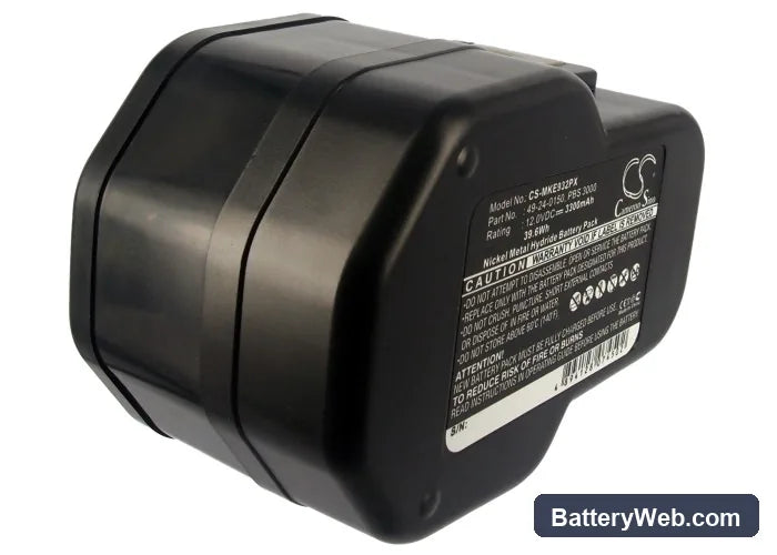 Milwaukee 0502-23 Replacement Battery, 12V, 3300mAh, Ni-MH 2