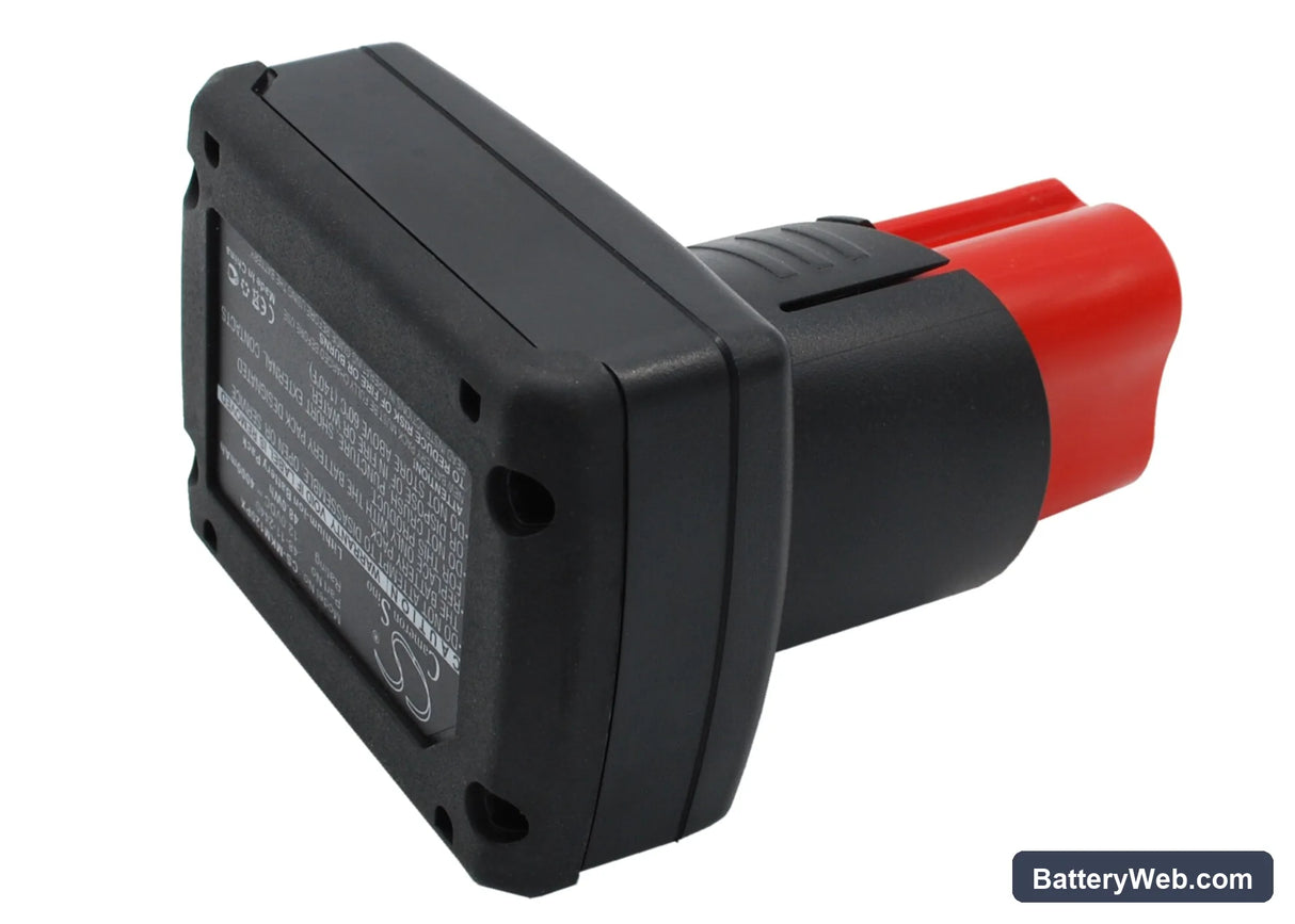 Milwaukee M12 Replacement Battery, 12V, 4000mAh, Li-ion 4