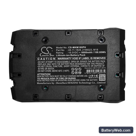 NovoPress ACO203 Replacement Battery, 18V, 6000mAh, Li-ion 5