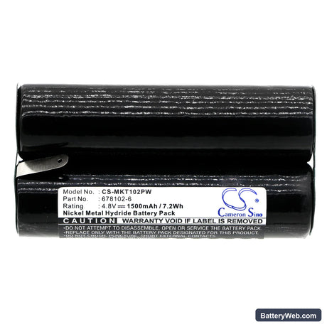 Makita 6041D Replacement Battery, 4.8V, 1500mAh, Ni-MH 5