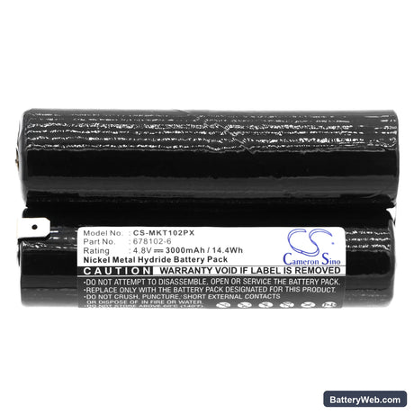 Makita 6041D Replacement Battery, 4.8V, 3000mAh, Ni-MH 5