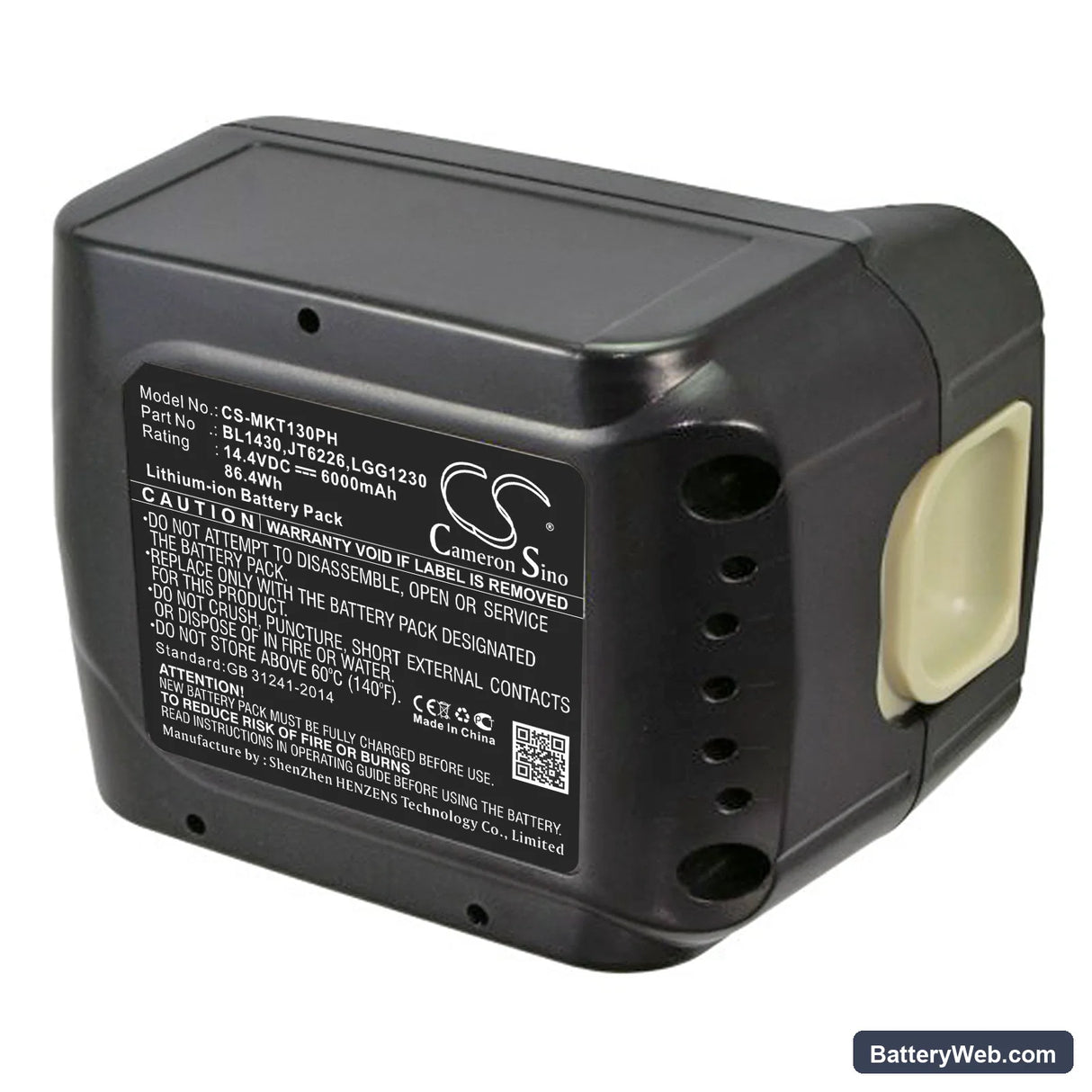 DOLMAR AH-3756 XE3 Replacement Battery, 14.4V, 6000mAh, Li-ion 1