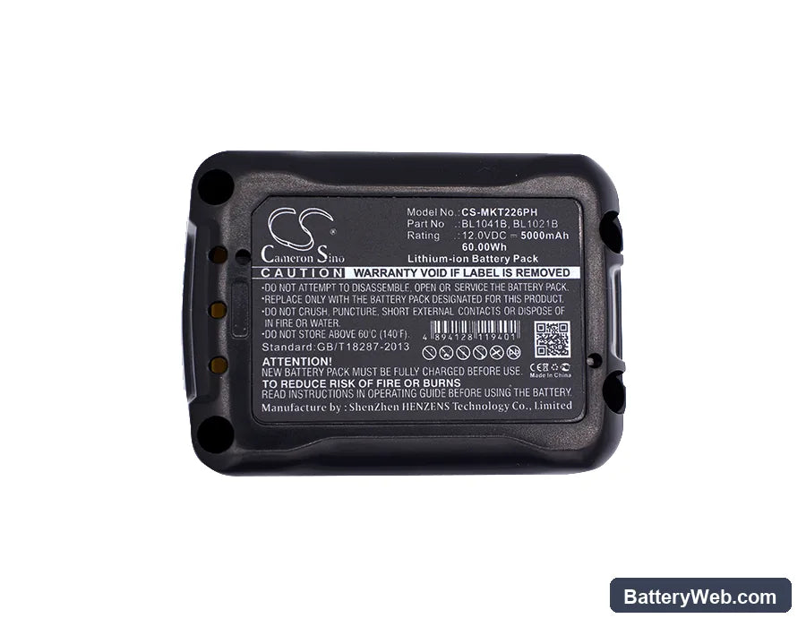 Makita 12V Max CXT Tool Replacement Battery, 12V, 5000mAh, Li-ion 5