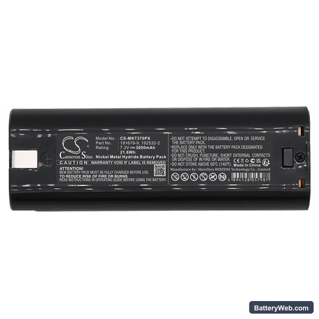 Makita 3700D Replacement Battery, 7.2V, 3000mAh, Ni-MH 5