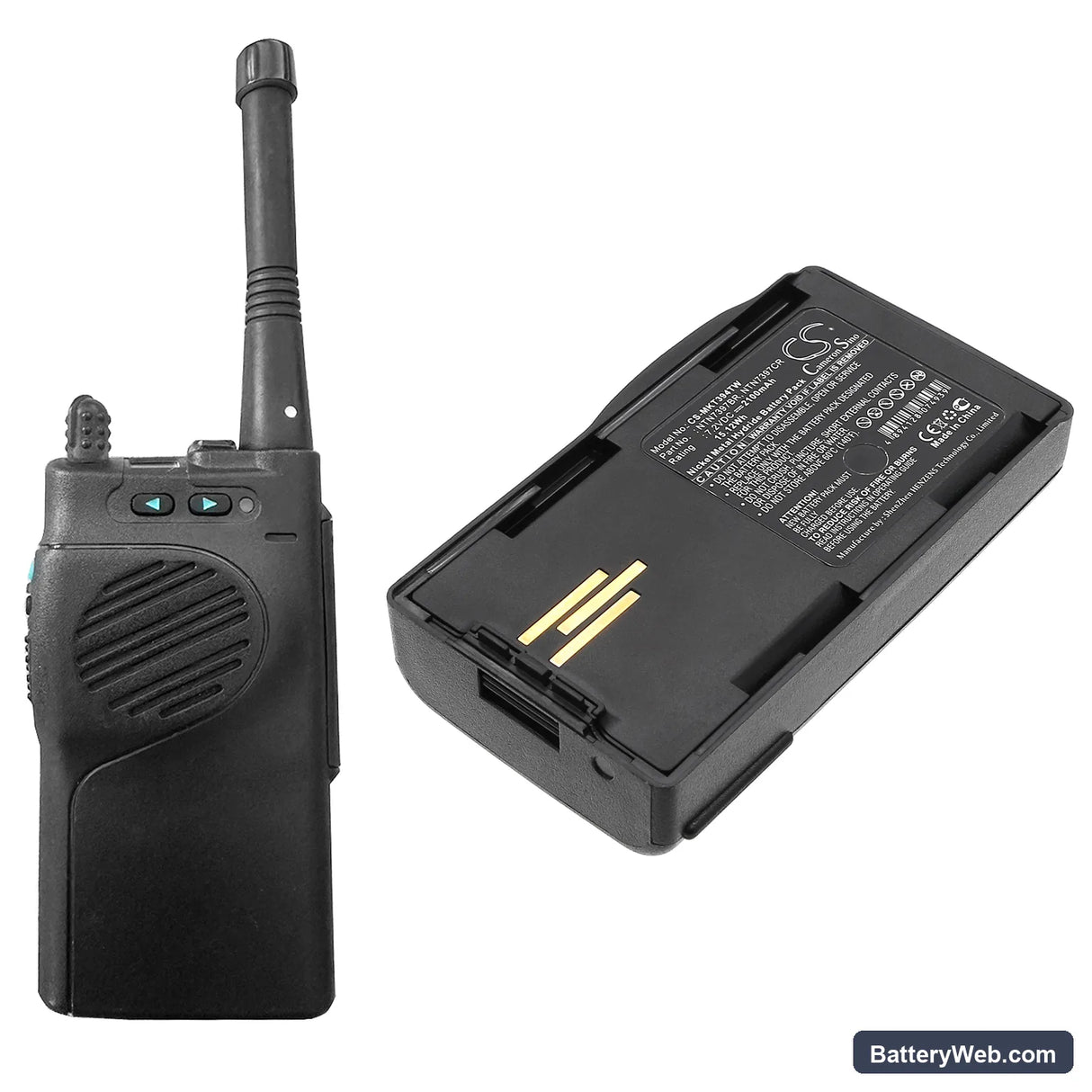 Motorola Visar Replacement Battery, 7.2V, 2100mAh, Ni-MH 6