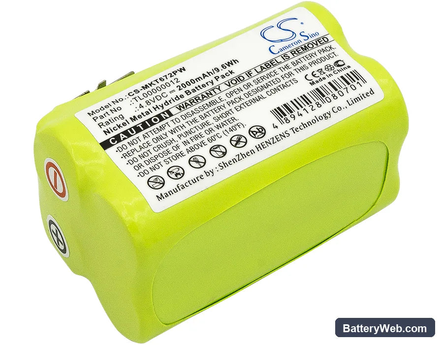Makita 6722DW Replacement Battery, 4.8V, 2000mAh, Ni-MH 1