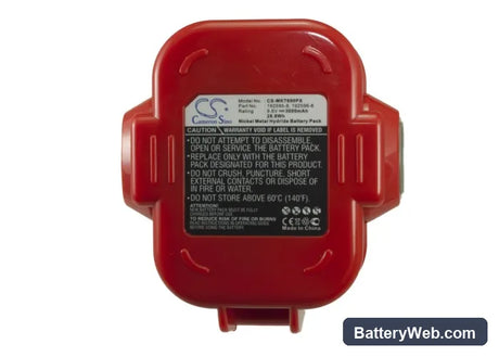 Makita 6207D Replacement Battery, 9.6V, 3000mAh, Ni-MH 5