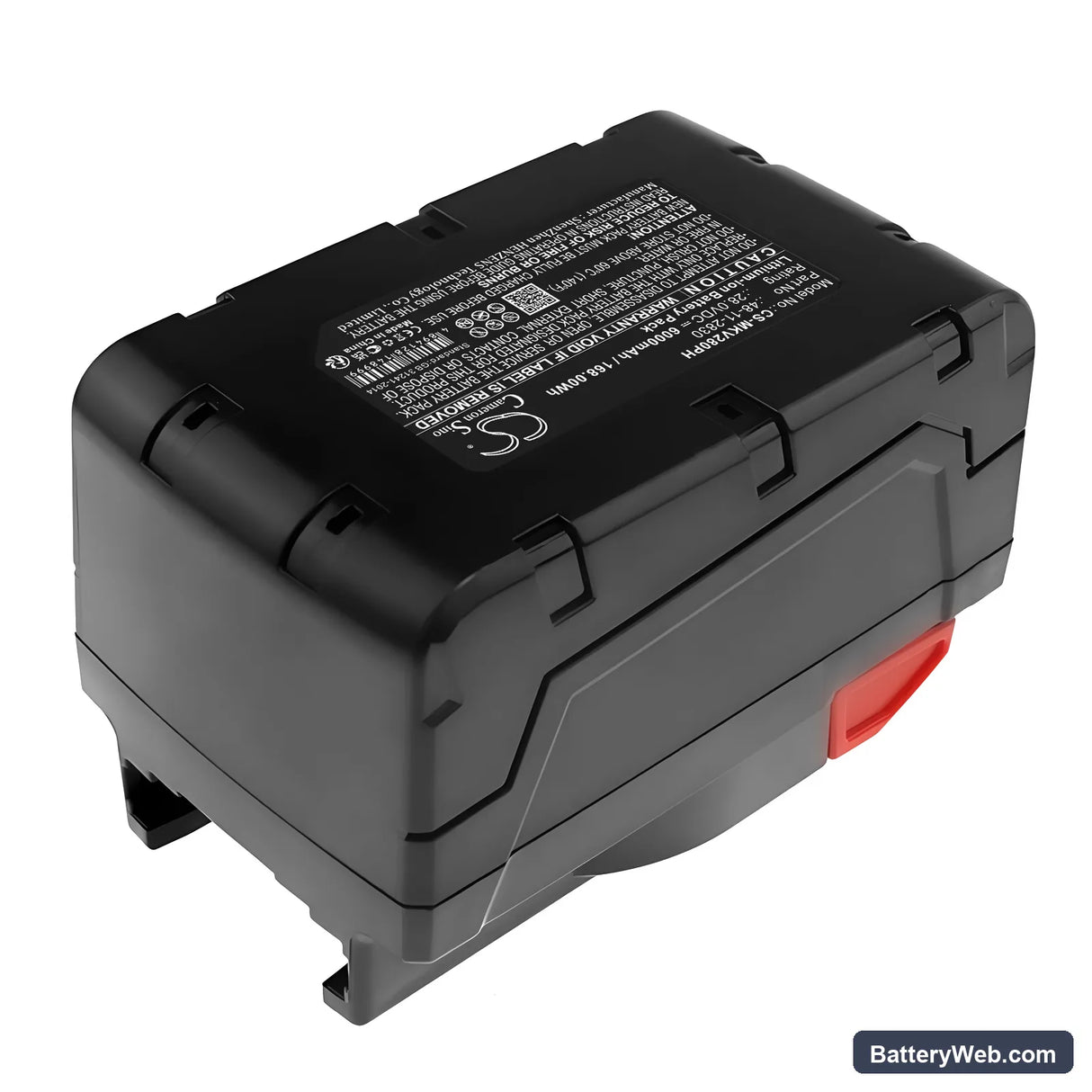 Milwaukee V28 Replacement Battery, 28V, 6000mAh, Li-ion 4