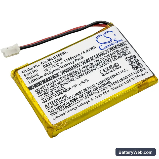 Minelab CTX 3030 WM-10 Replacement Battery, 3.7V, 1100mAh, Li-Polymer 1