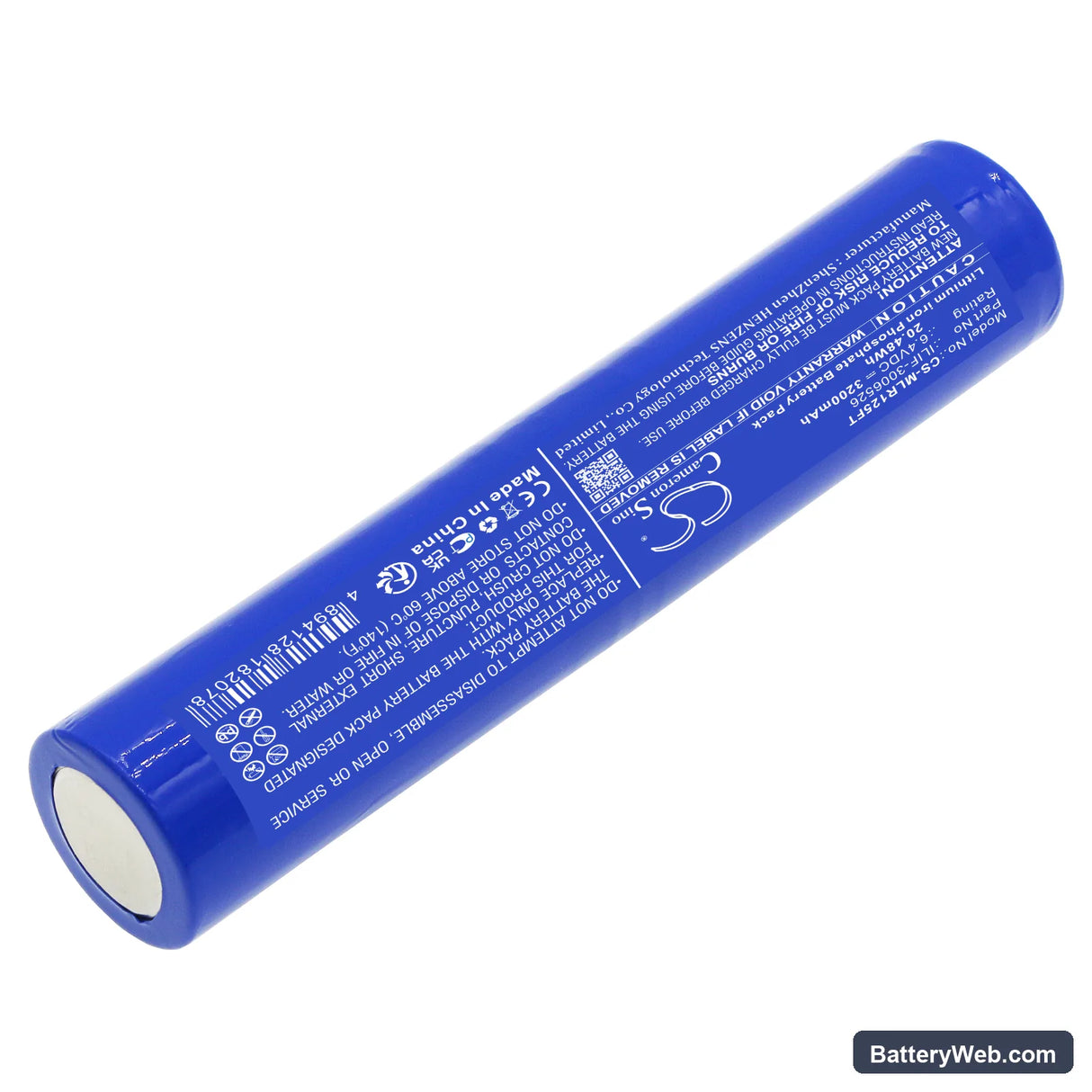 Maglite ML150LR Replacement Battery, 6.4V, 3200mAh, LiFePO4 2