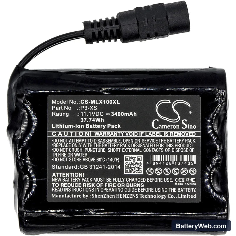 Minelab Sovereign XS Replacement Battery, 11.1V, 3400mAh, Li-ion 3