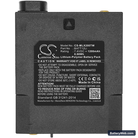 Midland GXT2000 Replacement Battery, 7.4V, 1200mAh, Li-Polymer 3