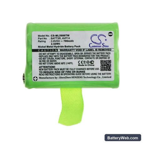 Midland LXT600 Replacement Battery, 3.6V, 700mAh, Ni-MH 5