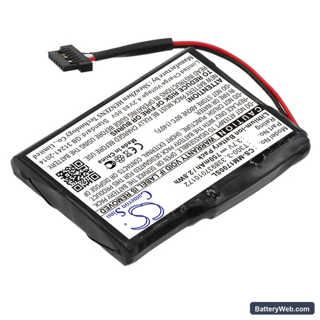 Magellan Maestro 1700 Replacement Battery, 3.7V, 750mAh, Li-ion 2