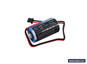 Mitsubishi Q02CPU Replacement Battery, 3V, 1700mAh, Li-MnO2 1