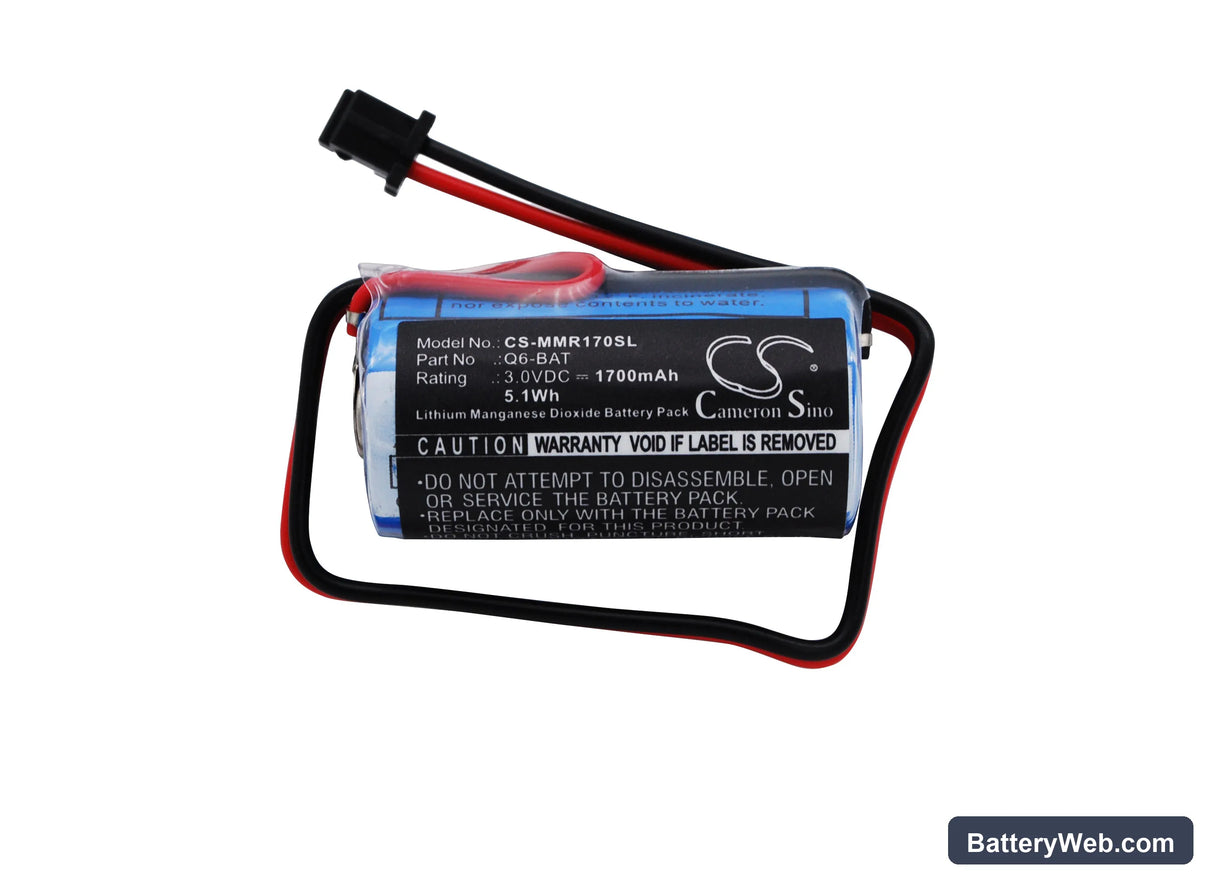 Mitsubishi Q02CPU Replacement Battery, 3V, 1700mAh, Li-MnO2 5