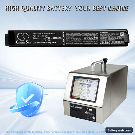 MetOne Lasair III 110 Replacement Battery, 14.4V, 6800mAh, Li-ion 1
