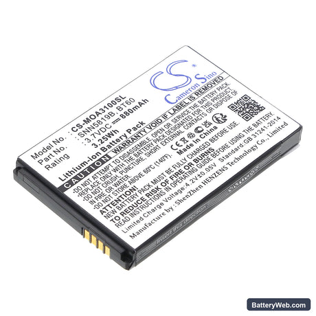 Motorola K1m Replacement Battery, 3.7V, 880mAh, Li-ion 1