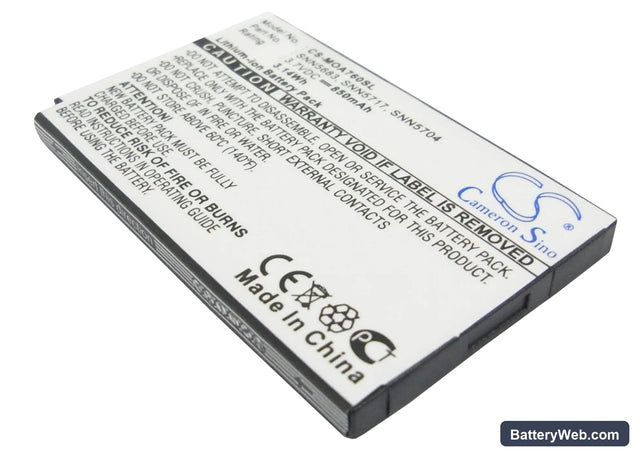 Motorola A760 Replacement Battery, 3.7V, 850mAh, Li-ion 1