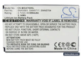 Motorola A760 Replacement Battery, 3.7V, 850mAh, Li-ion 5