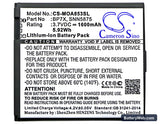 Motorola A955 Droid 2 Replacement Battery, 3.7V, 1600mAh, Li-ion 3