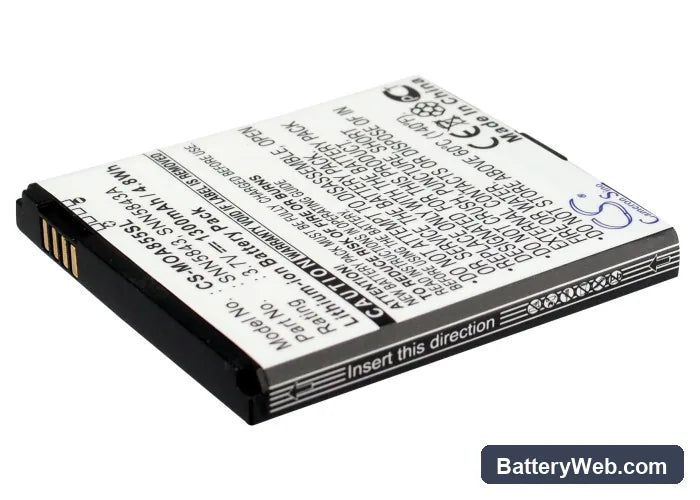 Sprint ADMIRAL Replacement Battery, 3.7V, 1300mAh, Li-ion 2