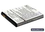 Sprint ADMIRAL Replacement Battery, 3.7V, 1300mAh, Li-ion 2